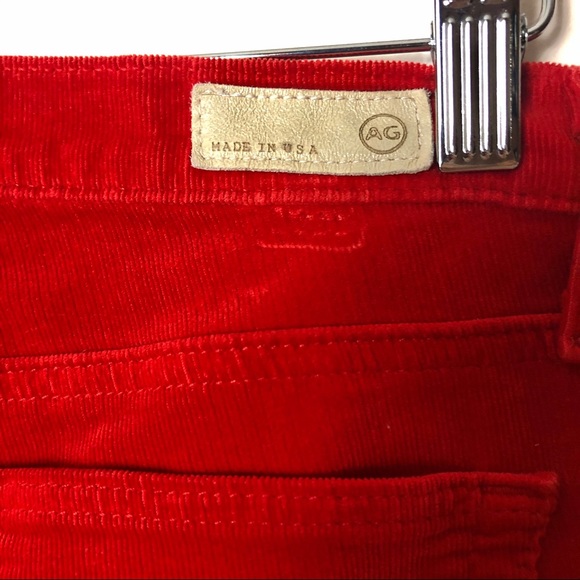 ADRIANO GOLDSCHMIED Stevie Red Corduroy Ankle pants Jeans 27 - Picture 7 of 8